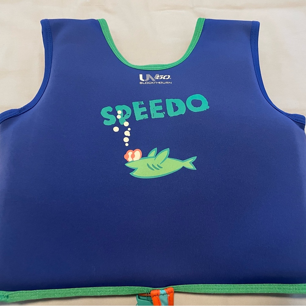 Speedo Kids' Swim Vest Aquatic Blue and Green 4-6 years - Picture 3 of 6
